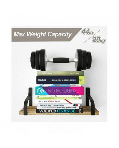 Almi Étagères rustiques, Ensemble d’étagères murales décoratives de 3, Étagères flottantes pour cadeau de salle de bain