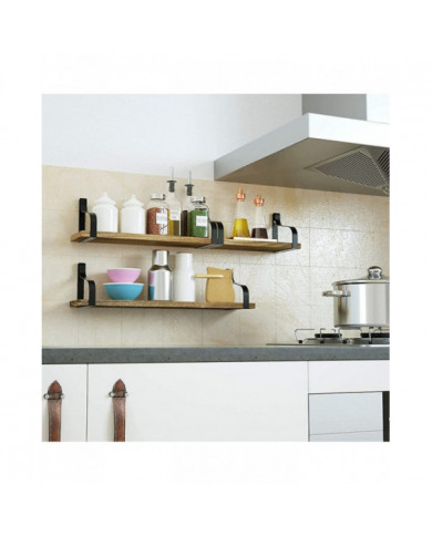 Almi Étagères rustiques, Ensemble d’étagères murales décoratives de 3, Étagères flottantes pour cadeau de salle de bain