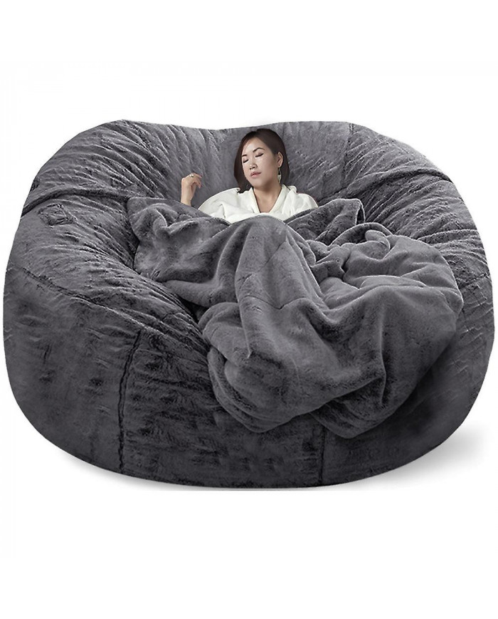 Sac de haricots de canapé paresseux Sac de haricots en fourrure artificielle (housses de sac de haricots [...]