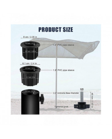 Sets (6 Pieces) Balcony Umbrella Accessories, 4 Umbrella Hole Rings And 2 Hand Knob Screws, Umbrella Stand [...]