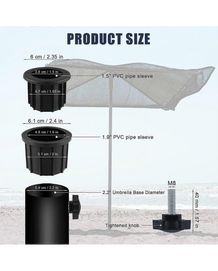 Sets (6 Pieces) Balcony Umbrella Accessories, 4 Umbrella Hole Rings And 2 Hand Knob Screws, Umbrella Stand [...]
