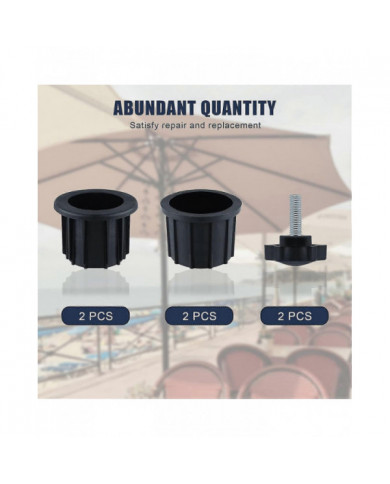 Sets (6 Pieces) Balcony Umbrella Accessories, 4 Umbrella Hole Rings And 2 Hand Knob Screws, Umbrella Stand [...]