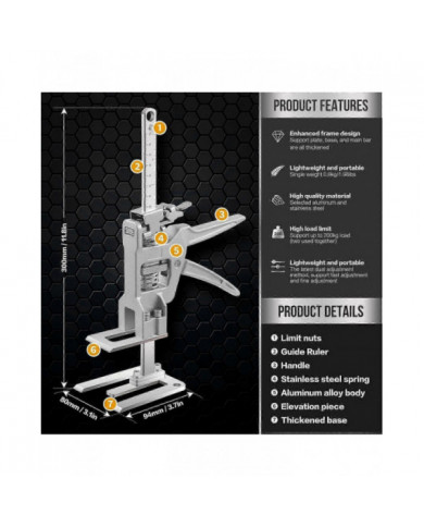 2 Pcs Labor Saving Arm Tool Jack,Height Adjustment Lifting Device,Suitable for Installing Cabinets