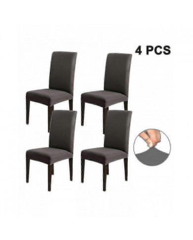 4-piece Set Of Dining Chairs And Slippers, Suitable For Elastic, Detachable, And Washable Short Dining Chairs
