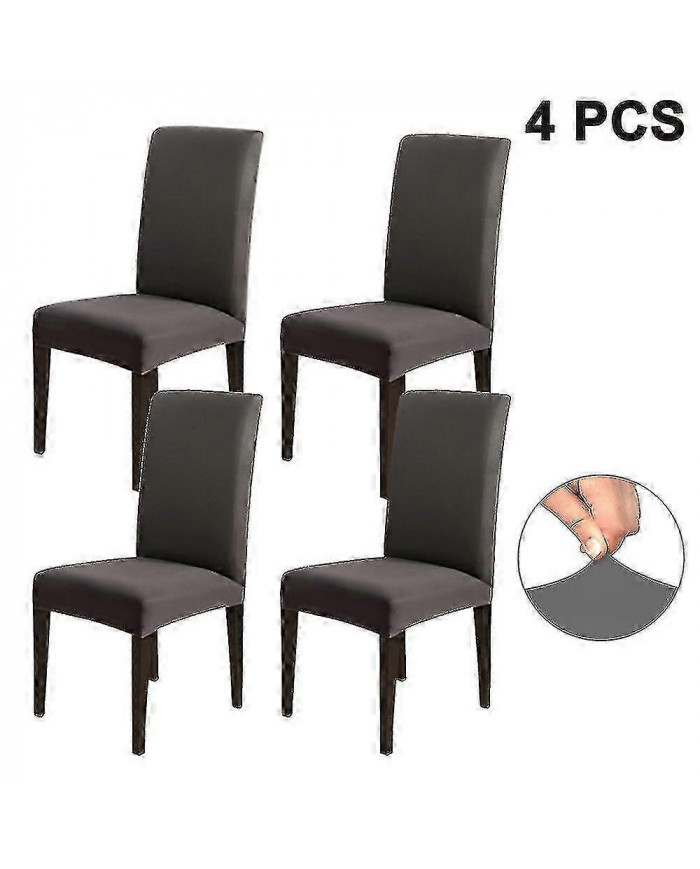 4-piece Set Of Dining Chairs And Slippers, Suitable For Elastic, Detachable, And Washable Short Dining Chairs