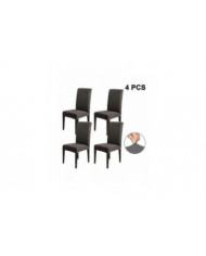 4-piece Set Of Dining Chairs And Slippers, Suitable For Elastic, Detachable, And Washable Short Dining Chairs
