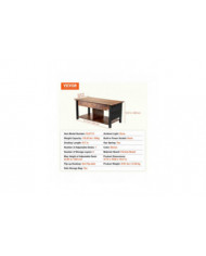 Table basse à plateau relevable, table basse rectangulaire de 41,7 po avec poches de rangement supplémentaires, [...]