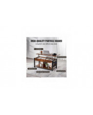 Table basse à plateau relevable, table basse rectangulaire de 41,7 po avec poches de rangement supplémentaires, [...]