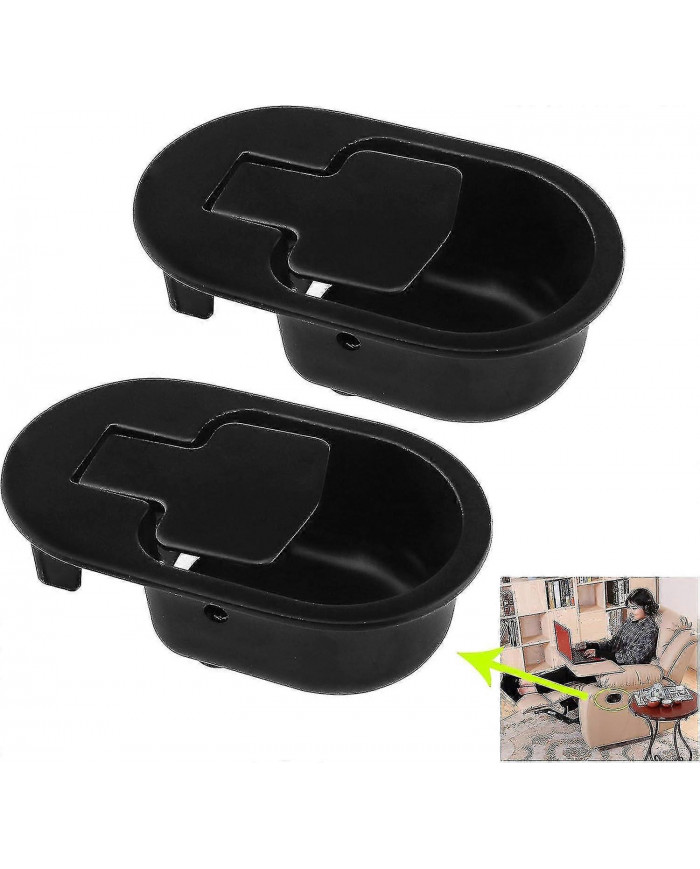 Chaise inclinable de remplacement Poignée de remplacement Alliage d’aluminium Salon Inclinable Canapé Chaise Noir