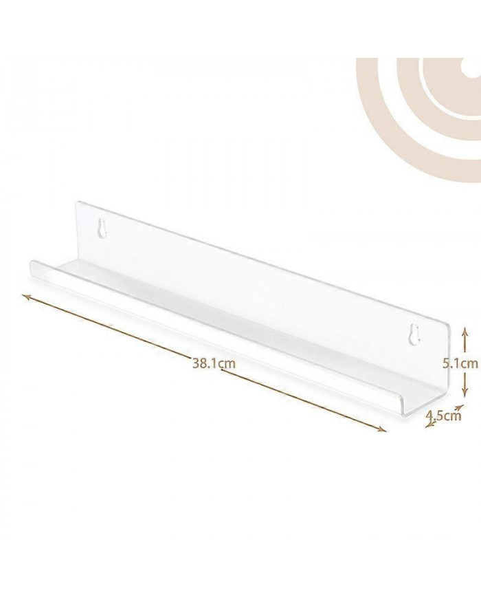 6Pcs Vinyl Record Wall Mount Shelf Set of Album Holders for Hanging on Walls - Shelves Albums or Ch