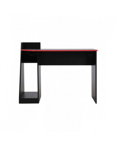 Rebecca Mobili Gaming Bureau Pc Table Noir Rouge En Bois Design Moderne avec Accessoires