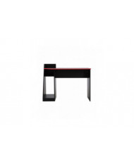 Rebecca Mobili Gaming Bureau Pc Table Noir Rouge En Bois Design Moderne avec Accessoires