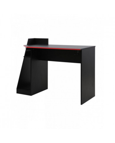 Rebecca Mobili Gaming Bureau Pc Table Noir Rouge En Bois Design Moderne avec Accessoires