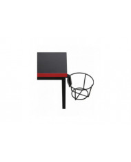 Rebecca Mobili Gaming Bureau Pc Table Noir Rouge En Bois Design Moderne avec Accessoires