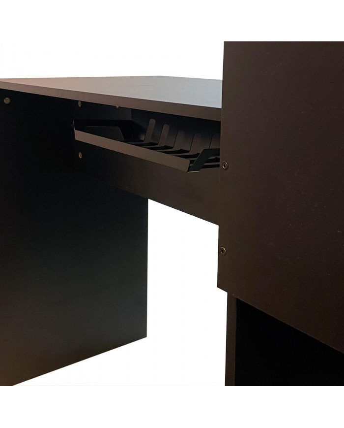 Rebecca Mobili Gaming Bureau Pc Table Noir Rouge En Bois Design Moderne avec Accessoires