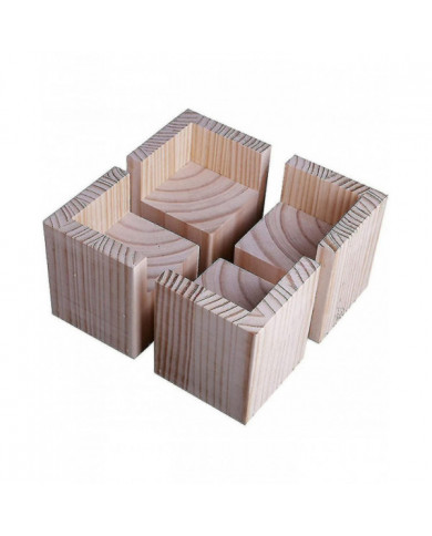 Ensemble de 4 contremarches de lit, ascenseurs en bois pour meubles lourds