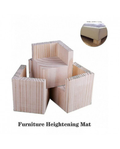 Ensemble de 4 contremarches de lit, ascenseurs en bois pour meubles lourds