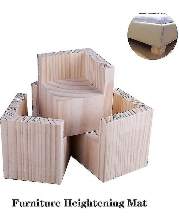 Ensemble de 4 contremarches de lit, ascenseurs en bois pour meubles lourds