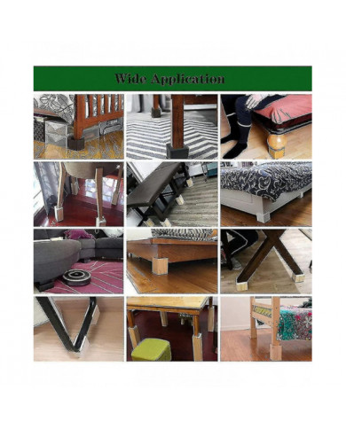 Ensemble de 4 contremarches de lit, ascenseurs en bois pour meubles lourds