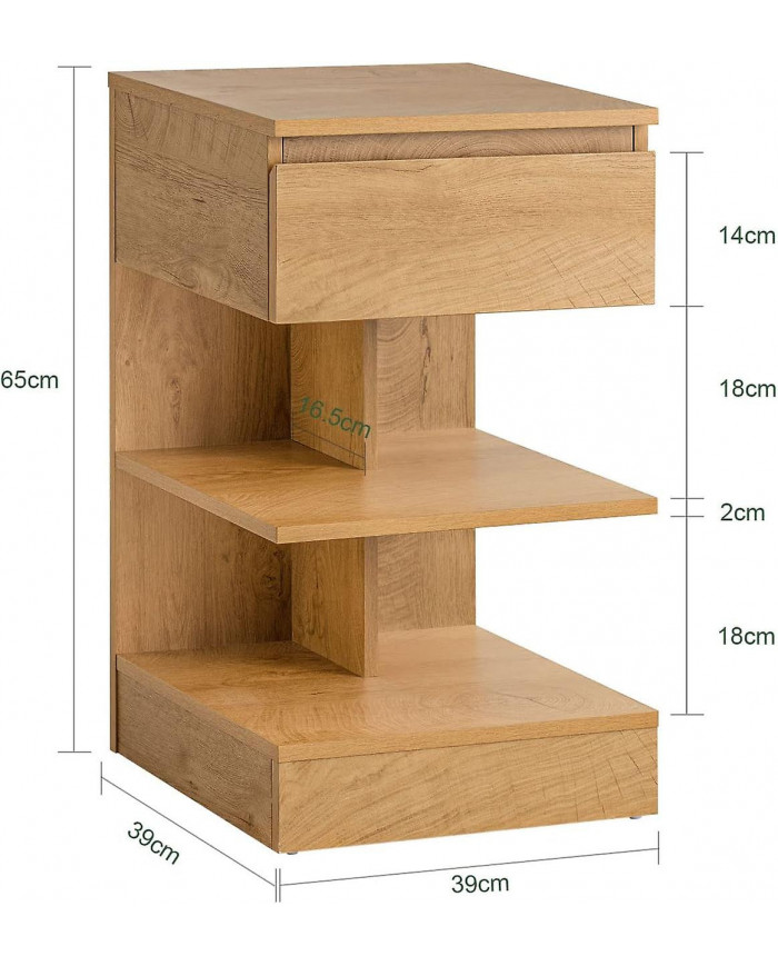 SoBuy Table de chevet Table de chevet Table d’appoint, FBT49-N