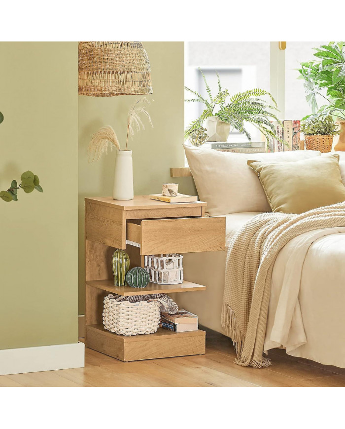 SoBuy Table de chevet Table de chevet Table d’appoint, FBT49-N