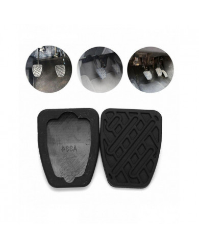 Hopeup 2pcs Rubber Brake Pedal Clutch Pads Cover Replacement Parts For Nissan Qashqai