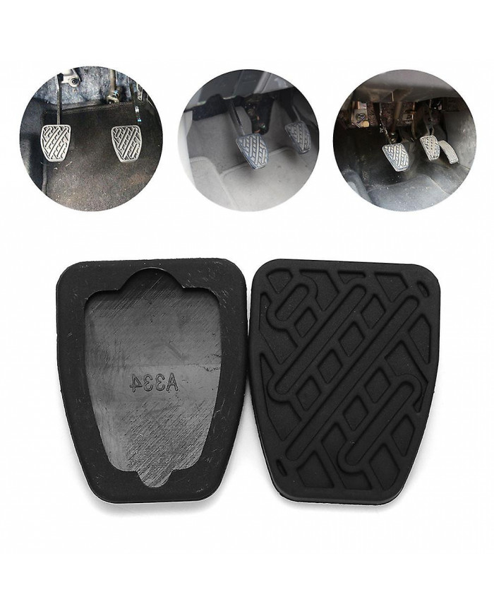 Hopeup 2pcs Rubber Brake Pedal Clutch Pads Cover Replacement Parts For Nissan Qashqai