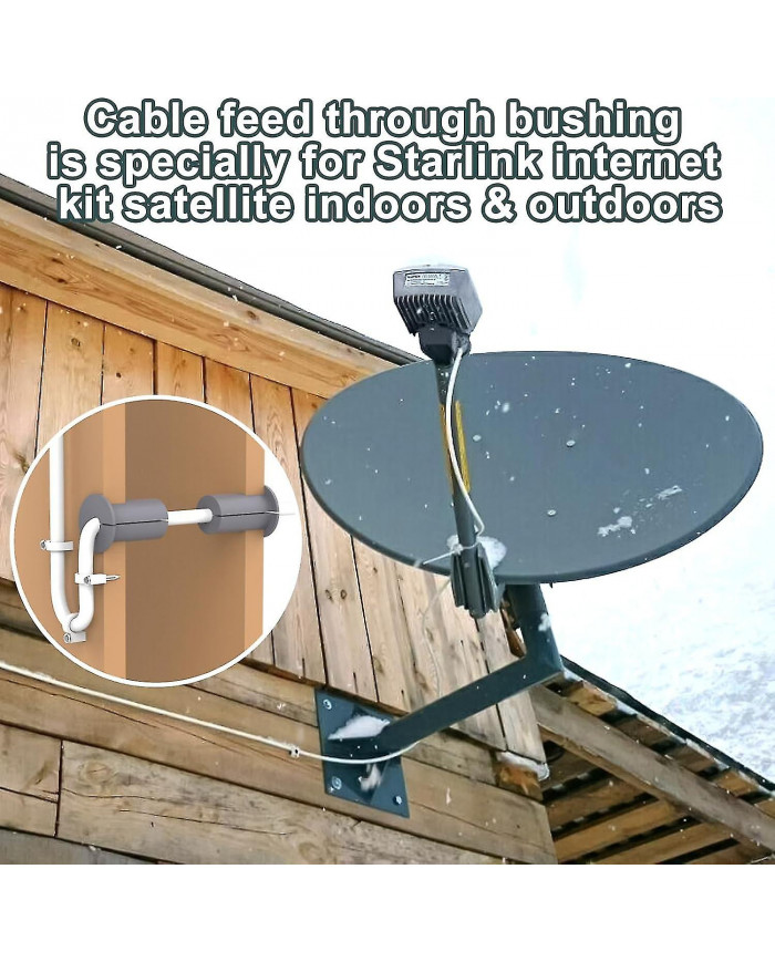 Kit d’acheminement des câbles pour Starlink, douille murale de 1 pouce pour passe-câble Starlink, douille murale [...]