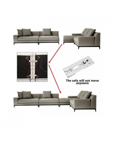 Sectional Sofa Connection with Snap Lock, Couch Clips Furniture Connector, Snap Connector Fastening for Sofa Furniture