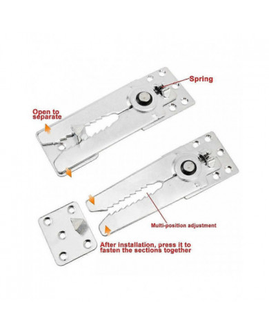 Sectional Sofa Connection with Snap Lock, Couch Clips Furniture Connector, Snap Connector Fastening for Sofa Furniture