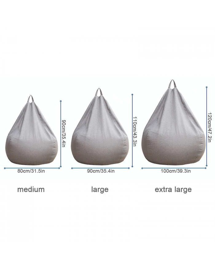 Extra Large Bean Bag Chaises Canapé Canapé Housse Intérieur Lazy Lounger Pour Adultes Enfants Sellwell