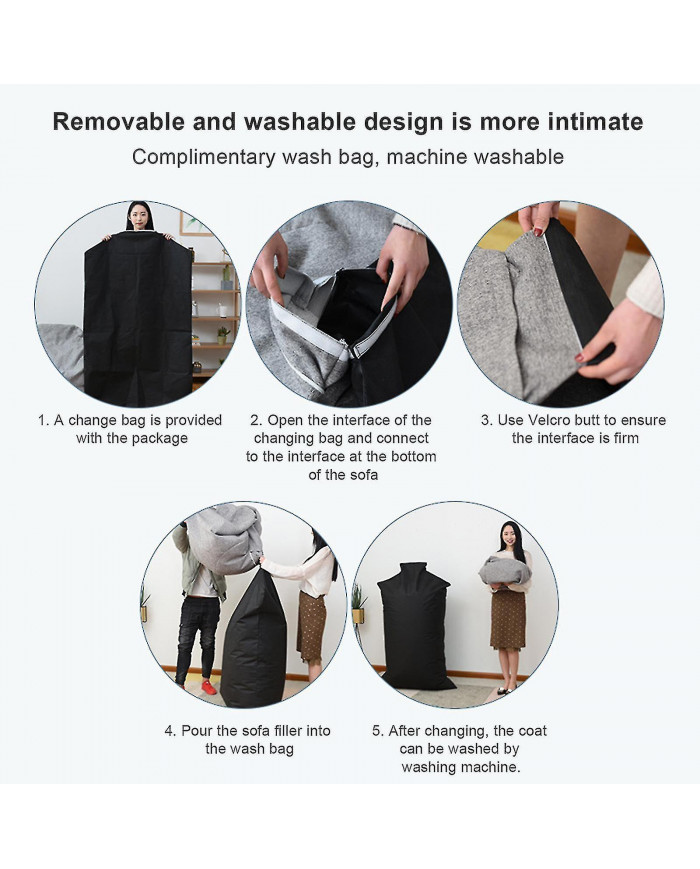 Extra Large Bean Bag Chaises Canapé Canapé Housse Intérieur Lazy Lounger Pour Adultes Enfants Sellwell