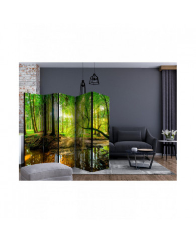 Paravent 5 volets - Forest Stream II [Room Dividers]