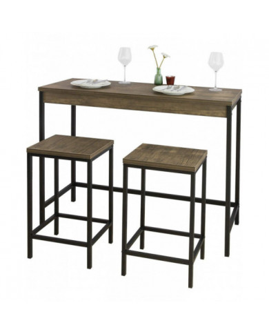 SoBuy OGT30-N, Bar Set-1 Table bar et 2 tabourets