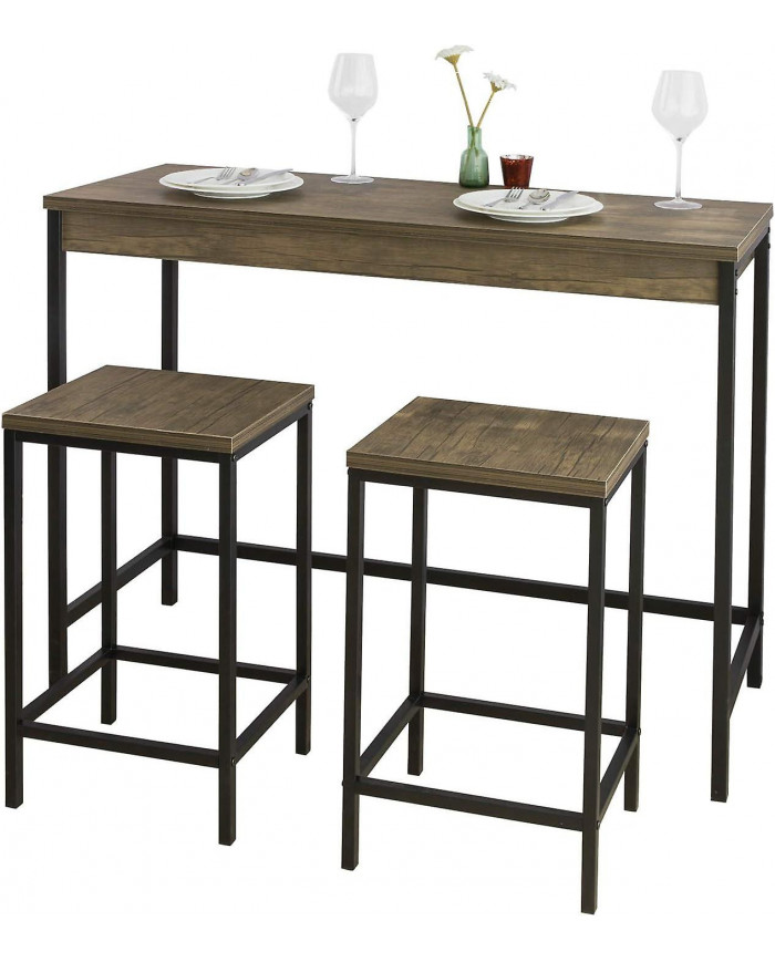 SoBuy OGT30-N, Bar Set-1 Table bar et 2 tabourets
