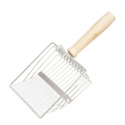 Cats Litter Scoops, Pets Sifter Spade, Durable, Portable Sand Sifter, Kitten Litter Box Scooper, with Wooden Handle