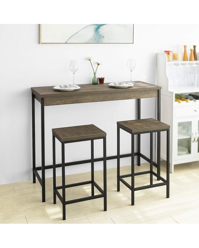 SoBuy OGT30-N, Bar Set-1 Table bar et 2 tabourets