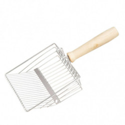 Cats Litter Scoops, Pets Sifter Spade, Durable, Portable Sand Sifter, Kitten Litter Box Scooper, with Wooden Handle