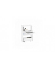 SoBuy Bureau de table pliante pour enfants avec coffre de rangement mobile, FWT105-W