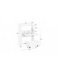 SoBuy Bureau de table pliante pour enfants avec coffre de rangement mobile, FWT105-W