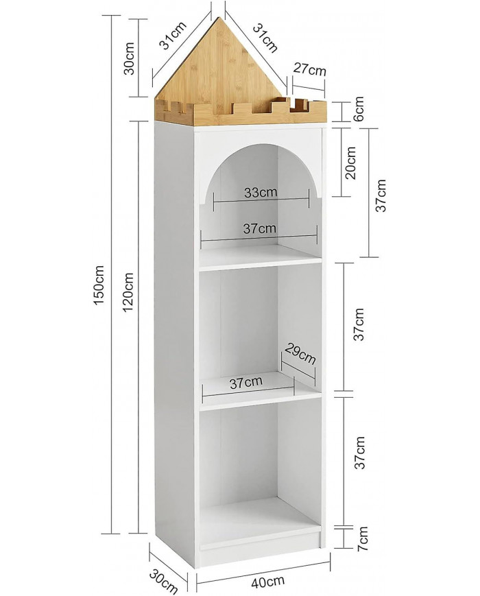 SoBuy KMB42-W Children's Bookcase Toy Shelf