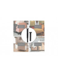 (25-42cm, noir) Lot de 4 pieds de meubles en métal réglables solides-En stock