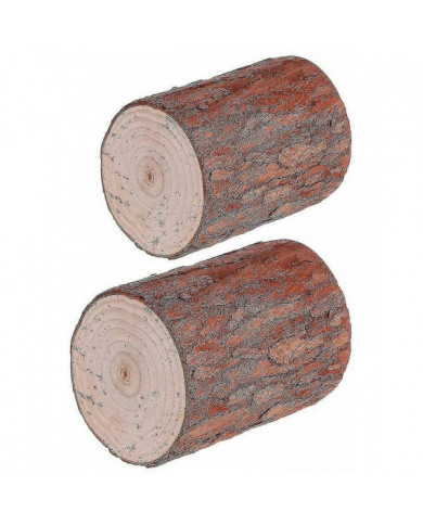 Tabouret de jardin extérieur intérieur rond de 2 pièces Souche rustique