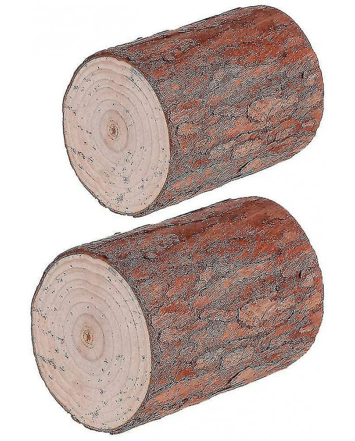 Tabouret de jardin extérieur intérieur rond de 2 pièces Souche rustique