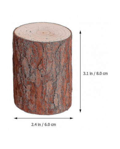 Tabouret de jardin extérieur intérieur rond de 2 pièces Souche rustique