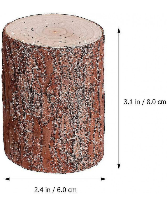 Tabouret de jardin extérieur intérieur rond de 2 pièces Souche rustique