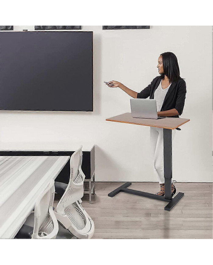 Bureau de table d’ordinateur portable réglable avec roues