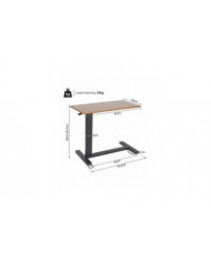 Bureau de table d’ordinateur portable réglable avec roues