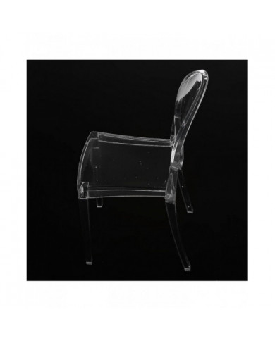 2 pièces 1/6 Plastique Chaise de salle à manger Meubles pour poupée Clear Ghost Chair