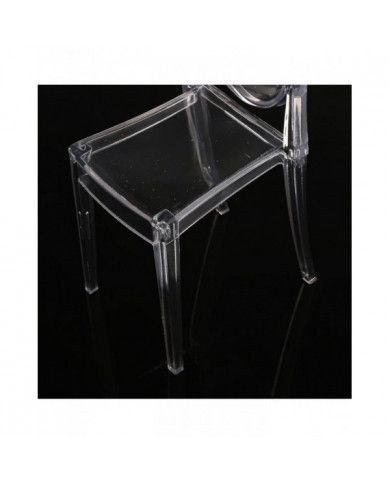 2 pièces 1/6 Plastique Chaise de salle à manger Meubles pour poupée Clear Ghost Chair